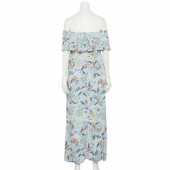 Maternity Sonoma Goods For Life® Ruffled Off-The-Shoulder Maxi Print Dress -Sonoma Goods For Life Shop 5526627 ALT