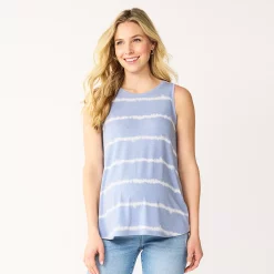 Maternity Sonoma Goods For Life® Graphic Muscle Tank -Sonoma Goods For Life Shop 5529124 Blue Dye Stripe