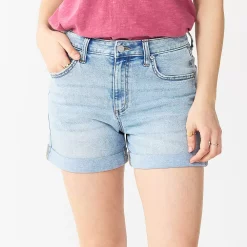 Women's Sonoma Goods For Life® Relaxed Rolled-Cuff Denim Shorts -Sonoma Goods For Life Shop 5529294 Tannery