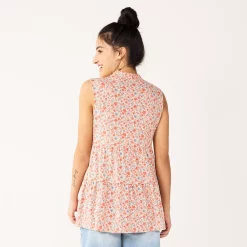 Maternity Sonoma Goods For Life® Tiered Ruffle Neck Top -Sonoma Goods For Life Shop 5530140 ALT