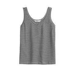 Women's Sonoma Goods For Life® Striped Henley Tank -Sonoma Goods For Life Shop 5542172 ALT5