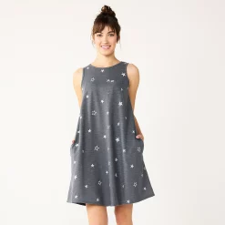 Women's Sonoma Goods For Life® Sleeveless Swing Dress -Sonoma Goods For Life Shop 5546448 Gray Stars