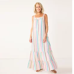 Women's Sonoma Goods For Life® Tiered Maxi Dress 7 Women's Sonoma Goods For Life® Tiered Maxi Dress -Sonoma Goods For Life Shop 5547161 Multi Color Stripe