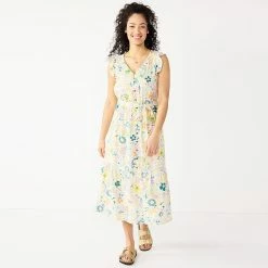 Women's Sonoma Goods For Life® Ruffle Midi Dress -Sonoma Goods For Life Shop 5547162 Multi Floral