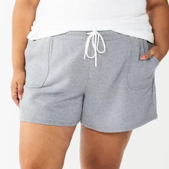 Plus Size Sonoma Goods For LifeĀ® Drawstring Fleece Shorts