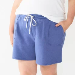 Plus Size Sonoma Goods For Life® Drawstring Fleece Shorts -Sonoma Goods For Life Shop 5549511 Iris Bouquet