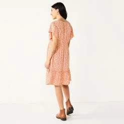 Maternity Sonoma Goods For Life® Flutter-Sleeve Tiered Dress -Sonoma Goods For Life Shop 5549577 ALT