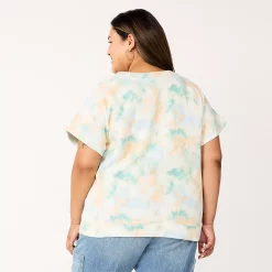 Plus Size Sonoma Goods For Life® Short-Sleeve Fleece Sweatshirt -Sonoma Goods For Life Shop 5550378 ALT