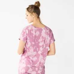 Women's Sonoma Goods For Life® Essential Short Sleeve Pajama Top -Sonoma Goods For Life Shop 5553510 ALT