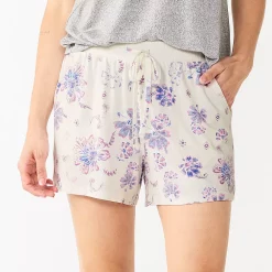 Women's Sonoma Goods For Life® Essential Pajama Shorts -Sonoma Goods For Life Shop 5553528 White Floral