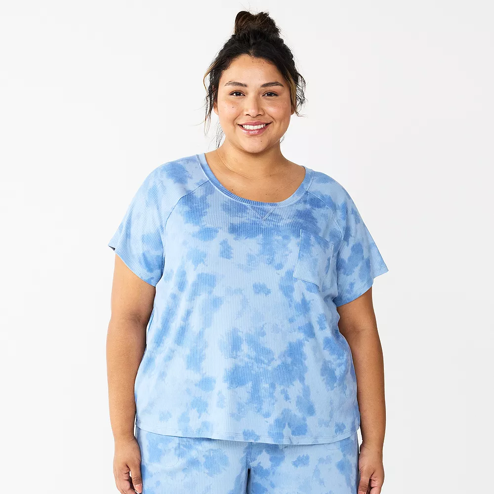 Plus Size Sonoma Goods For Life® Essential Short Sleeve Pajama Top 1 Plus Size Sonoma Goods For Life® Essential Short Sleeve Pajama Top