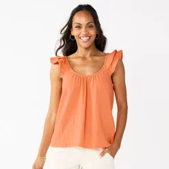 Women's Sonoma Goods For Life® Relaxed Ruffled Tank
