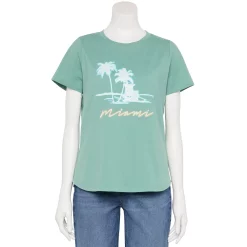 Women's Sonoma Goods For Life® Summer Graphic Tees -Sonoma Goods For Life Shop 5558324 Miami Blue Gray