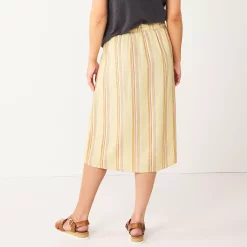 Women's Sonoma Goods For Life® Button Front Midi Skirt -Sonoma Goods For Life Shop 5568135 ALT