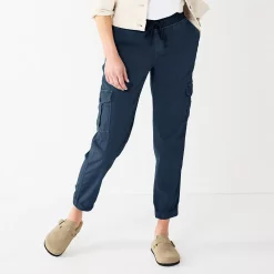 Petite Sonoma Goods For LifeĀ® Mid Rise Pull On Jogger Pants
