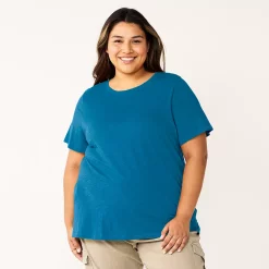 Petite Plus Size Sonoma Goods For Life® Crewneck Tee 72 Petite Plus Size Sonoma Goods For Life® Crewneck Tee -Sonoma Goods For Life Shop 5572597 Blue Teal