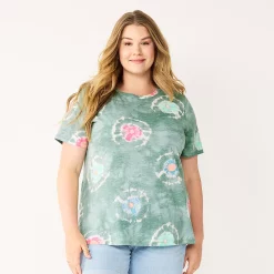 Petite Plus Size Sonoma Goods For Life® Crewneck Tee 48 Petite Plus Size Sonoma Goods For Life® Crewneck Tee -Sonoma Goods For Life Shop 5572597 Gray Circle Dye