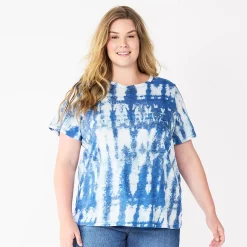 Petite Plus Size Sonoma Goods For Life® Crewneck Tee 42 Petite Plus Size Sonoma Goods For Life® Crewneck Tee -Sonoma Goods For Life Shop 5572597 Indigo Tie Dye