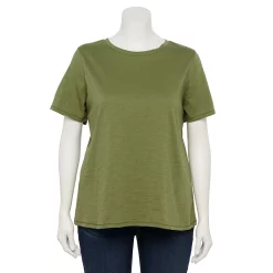 Petite Plus Size Sonoma Goods For Life® Crewneck Tee 64 Petite Plus Size Sonoma Goods For Life® Crewneck Tee -Sonoma Goods For Life Shop 5572597 Light Olive
