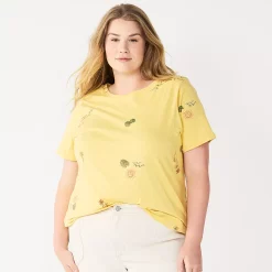 Petite Plus Size Sonoma Goods For Life® Crewneck Tee 47 Petite Plus Size Sonoma Goods For Life® Crewneck Tee -Sonoma Goods For Life Shop 5572597 Yellow Beach Scene