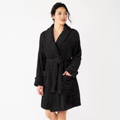 Women's Sonoma Goods For Life® Short Plush Robe 26 Women's Sonoma Goods For Life® Short Plush Robe -Sonoma Goods For Life Shop 5574694 Black