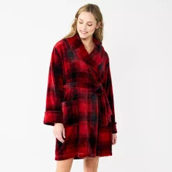 Women's Sonoma Goods For Life® Short Plush Robe 24 Women's Sonoma Goods For Life® Short Plush Robe -Sonoma Goods For Life Shop 5574694 Buffalo Check