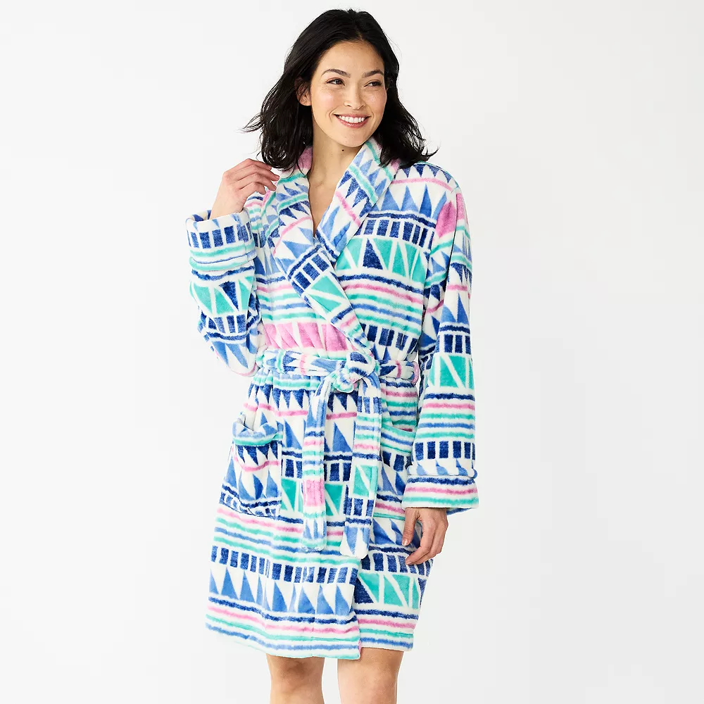 Women's Sonoma Goods For Life® Short Plush Robe 4 Women's Sonoma Goods For Life® Short Plush Robe - Image 4