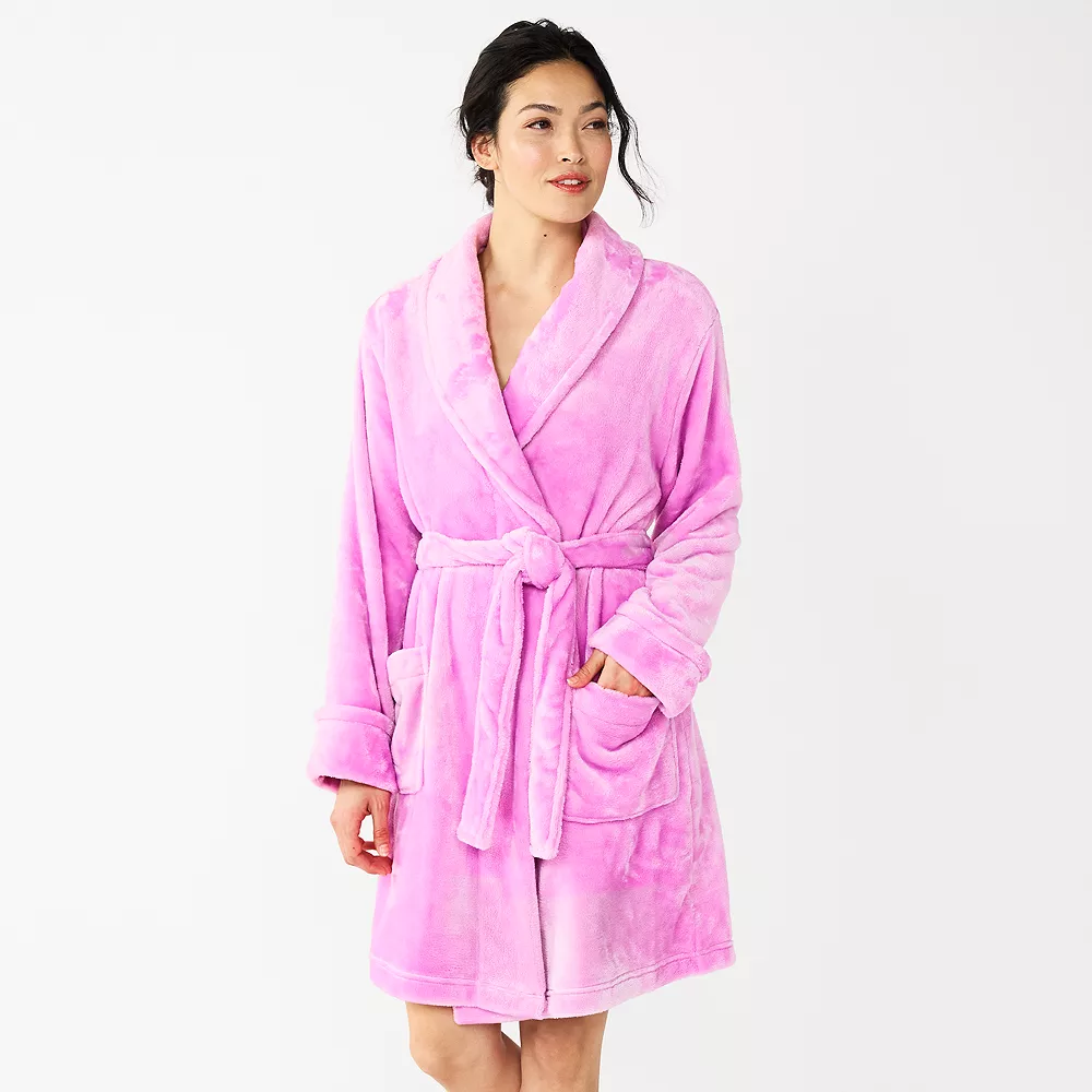 Women's Sonoma Goods For Life® Short Plush Robe 6 Women's Sonoma Goods For Life® Short Plush Robe - Image 6