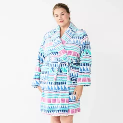 Plus Size Sonoma Goods For Life® Short Plush Robe -Sonoma Goods For Life Shop 5574695 Multi Geo