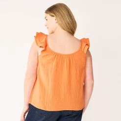 Plus Size Sonoma Goods For Life® Ruffle Tank Top -Sonoma Goods For Life Shop 5578985 ALT