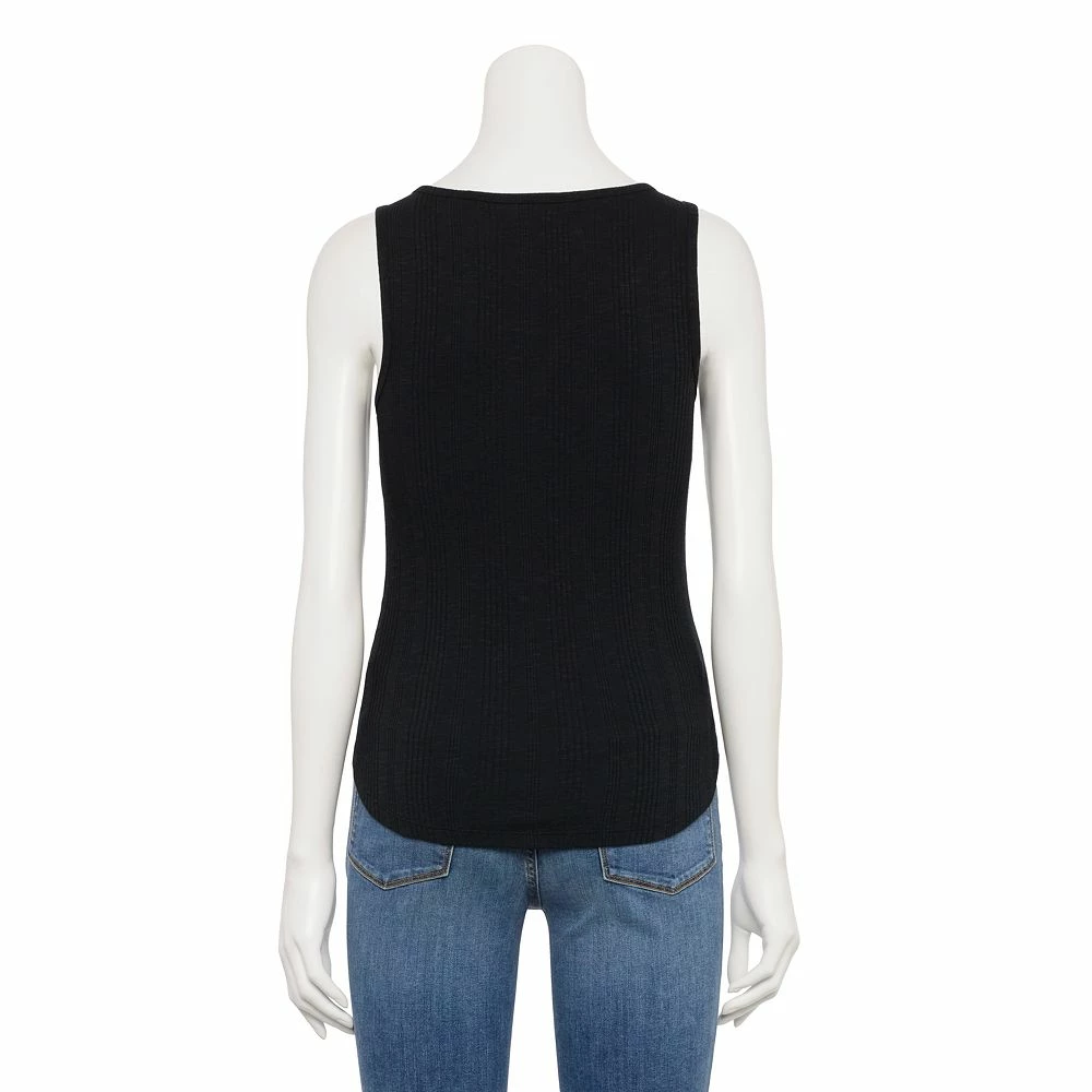Women's Sonoma Goods For Life® Notchneck Ribbed Tank 6 Women's Sonoma Goods For Life® Notchneck Ribbed Tank - Image 6
