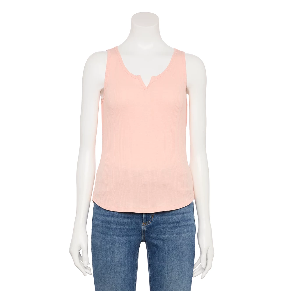 Women's Sonoma Goods For Life® Notchneck Ribbed Tank 3 Women's Sonoma Goods For Life® Notchneck Ribbed Tank - Image 3