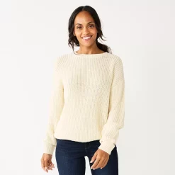 Women's Sonoma Goods For Life® Textured Drop-Shoulder Sweater -Sonoma Goods For Life Shop 5579623 Cream