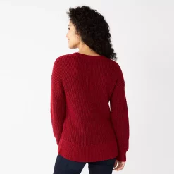 Women's Sonoma Goods For Life® Diamond Stitch Pullover Sweater -Sonoma Goods For Life Shop 5579763 ALT