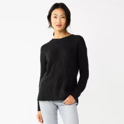 Women's Sonoma Goods For Life® Diamond Stitch Pullover Sweater -Sonoma Goods For Life Shop 5579763 Black