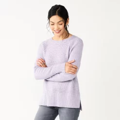 Women's Sonoma Goods For Life® Textured Raglan Sweater -Sonoma Goods For Life Shop 5579791 Berry