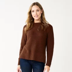 Women's Sonoma Goods For Life® Textured Raglan Sweater -Sonoma Goods For Life Shop 5579791 Wine