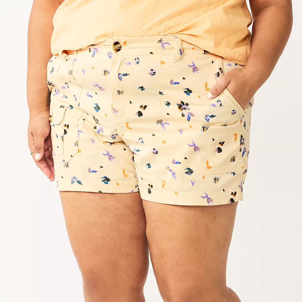 Plus Size Sonoma Goods For Life® High-Waisted Comfort Utility Shorts 1 Plus Size Sonoma Goods For Life® High-Waisted Comfort Utility Shorts
