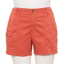 Plus Size Sonoma Goods For Life® High-Waisted Comfort Utility Shorts 6 Plus Size Sonoma Goods For Life® High-Waisted Comfort Utility Shorts -Sonoma Goods For Life Shop 5581111 Coral