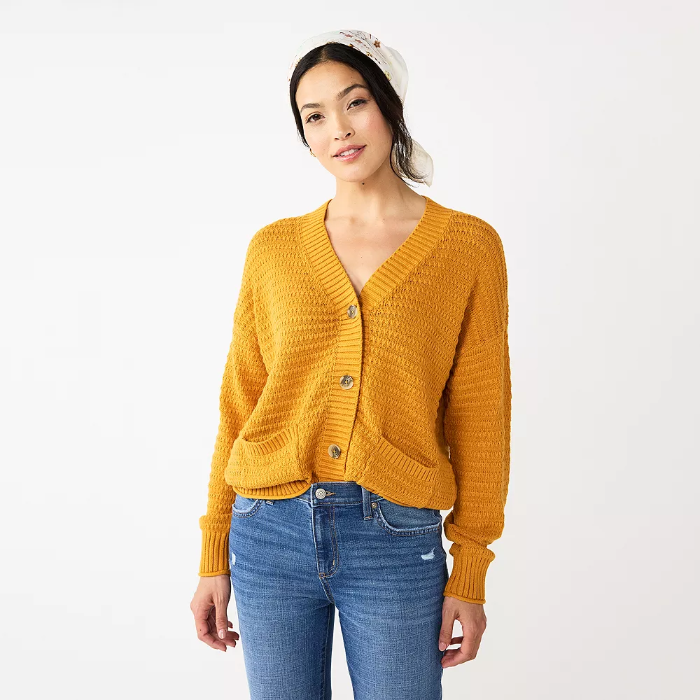 Women's Sonoma Goods For Life® Cropped Cardigan 6 Women's Sonoma Goods For Life® Cropped Cardigan - Image 6