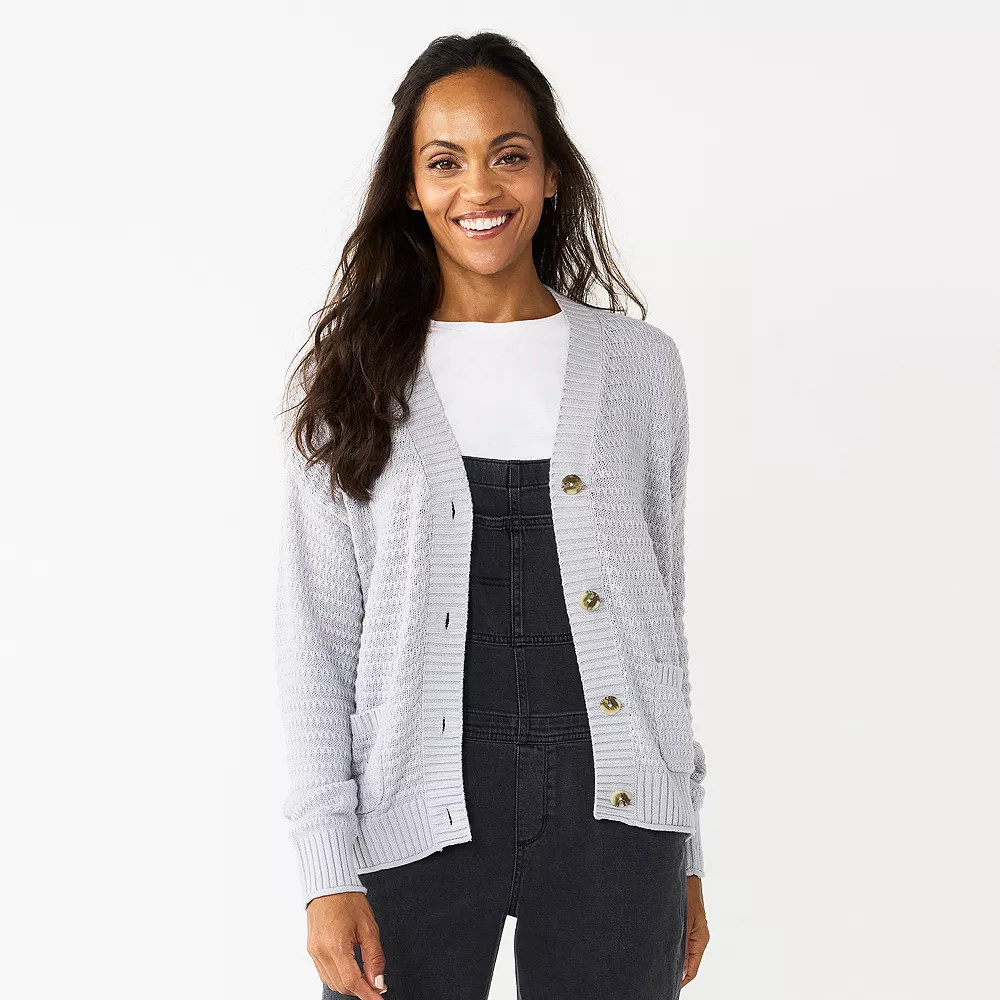 Women's Sonoma Goods For Life® Cropped Cardigan 7 Women's Sonoma Goods For Life® Cropped Cardigan - Image 7