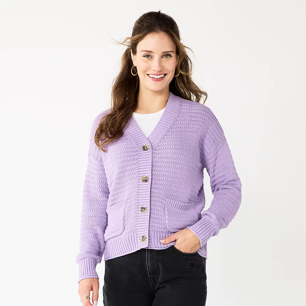 Women's Sonoma Goods For Life® Cropped Cardigan 4 Women's Sonoma Goods For Life® Cropped Cardigan - Image 4