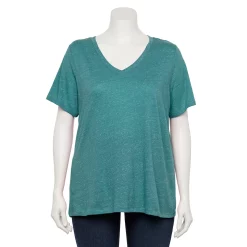 Petite Plus Size Sonoma Goods For Life® Everyday V-Neck Tee -Sonoma Goods For Life Shop 5581510 Nightly Blue