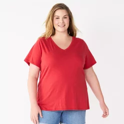 Petite Plus Size Sonoma Goods For Life® Everyday V-Neck Tee -Sonoma Goods For Life Shop 5581510 Rose Delivery