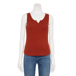 Petite Sonoma Goods For Life® Notchneck Tank -Sonoma Goods For Life Shop 5584060 Chili Rust