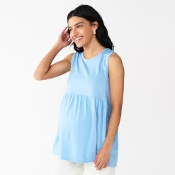 Maternity Sonoma Goods For Life® Swing Babydoll Top -Sonoma Goods For Life Shop 5587792 Blue