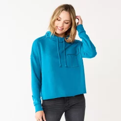 Women's Sonoma Goods For Life® Cozy Relaxed Hoodie -Sonoma Goods For Life Shop 5589293 Medium Blue