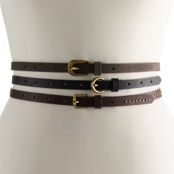 Women's Sonoma Goods For Life® 3-for-1 Thin Belt Set