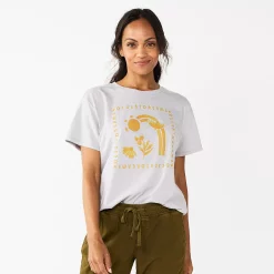 Women's Sonoma Goods For Life® Relaxed Graphic Tee -Sonoma Goods For Life Shop 5596692 Gray Desert Dreams