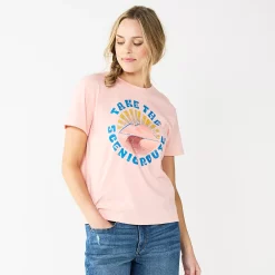 Women's Sonoma Goods For Life® Relaxed Graphic Tee -Sonoma Goods For Life Shop 5596692 Pink Scenic Route